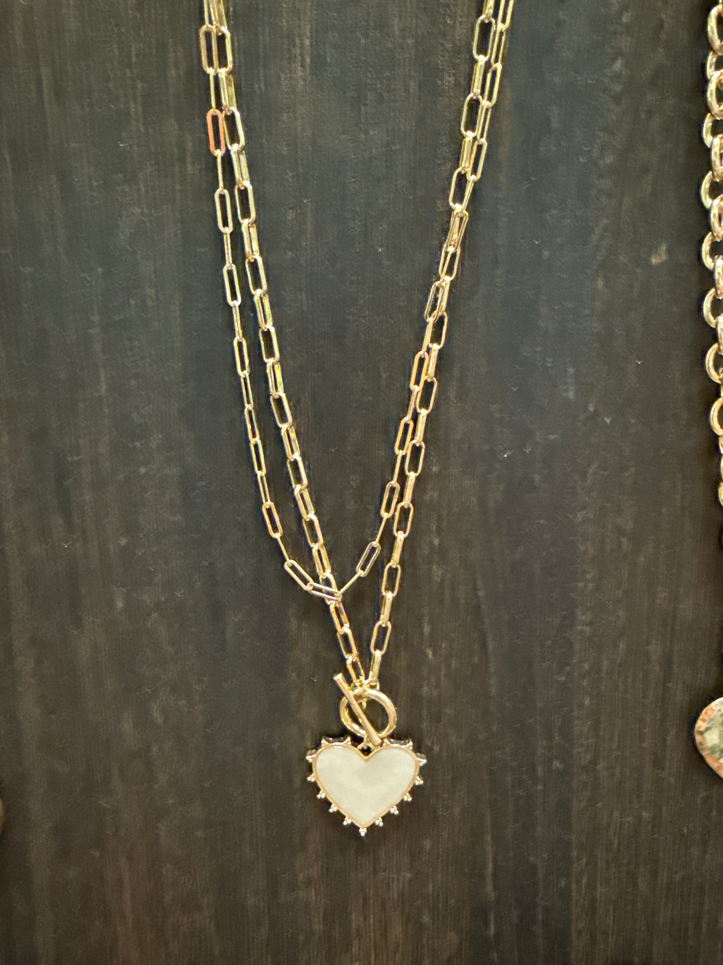 White Heart Double chain
