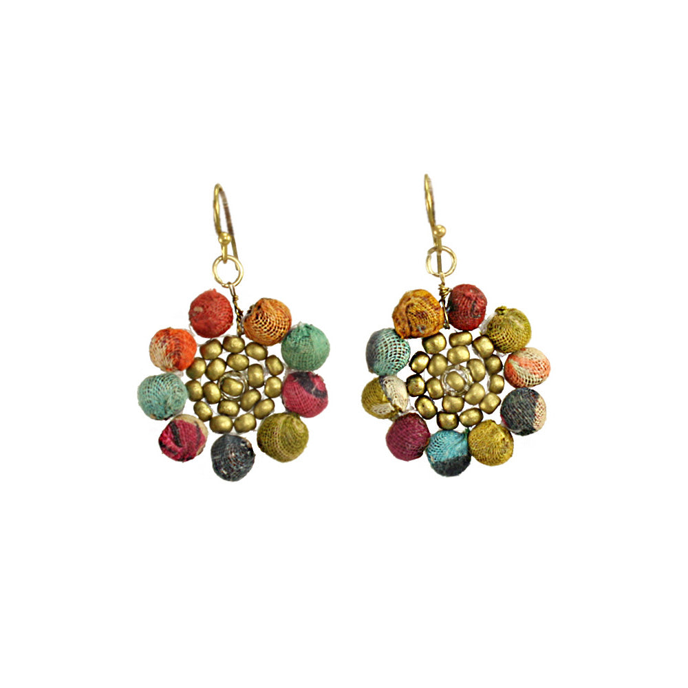 Kantha Daisy Earring