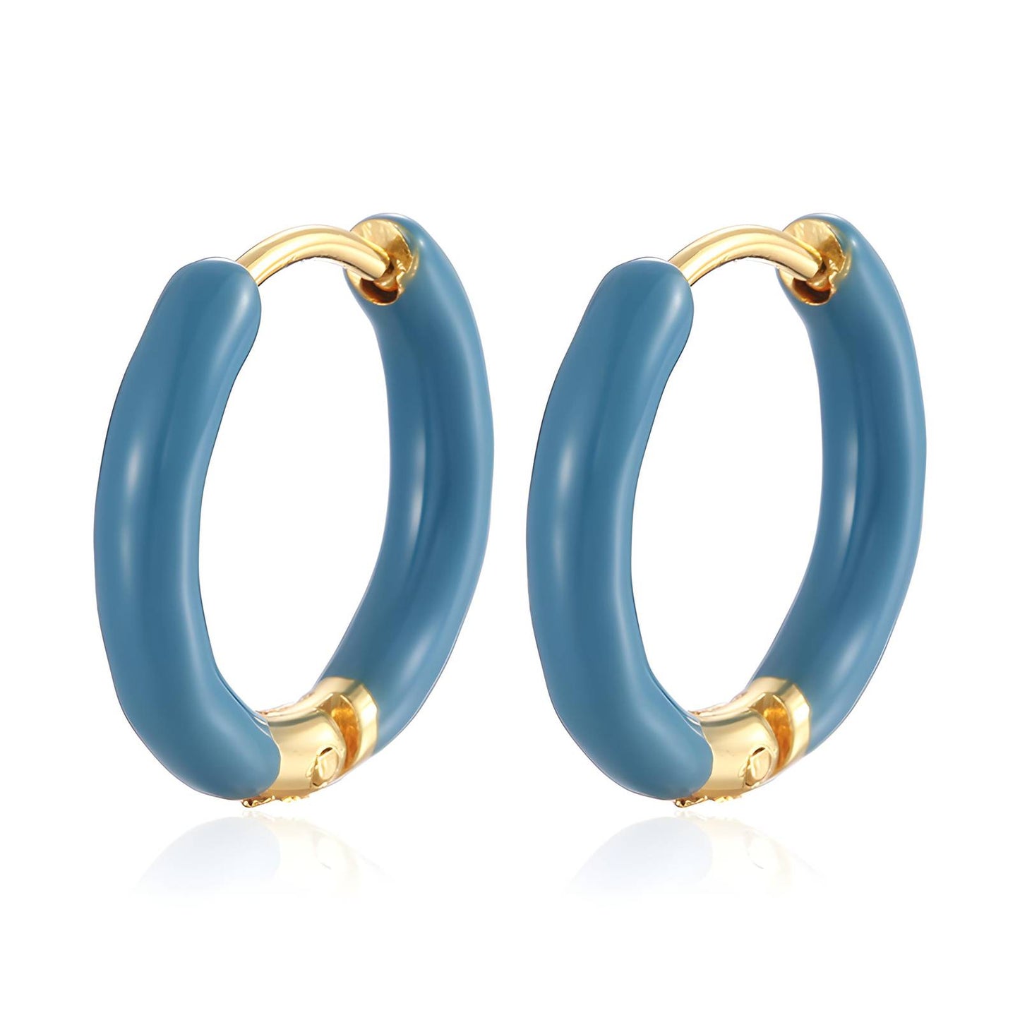 Smokey Blue Enamel Huggies