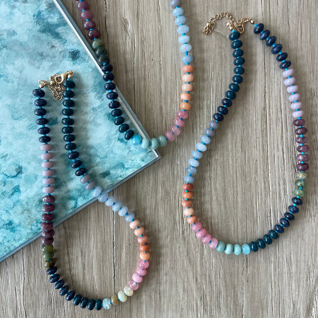 Coastal country gemstone necklace