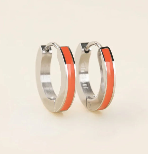 Color Huggie Hoops