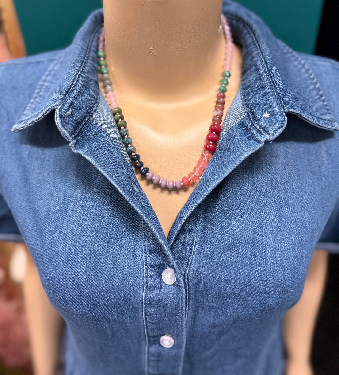 Fruit Punch Gemstone Necklace