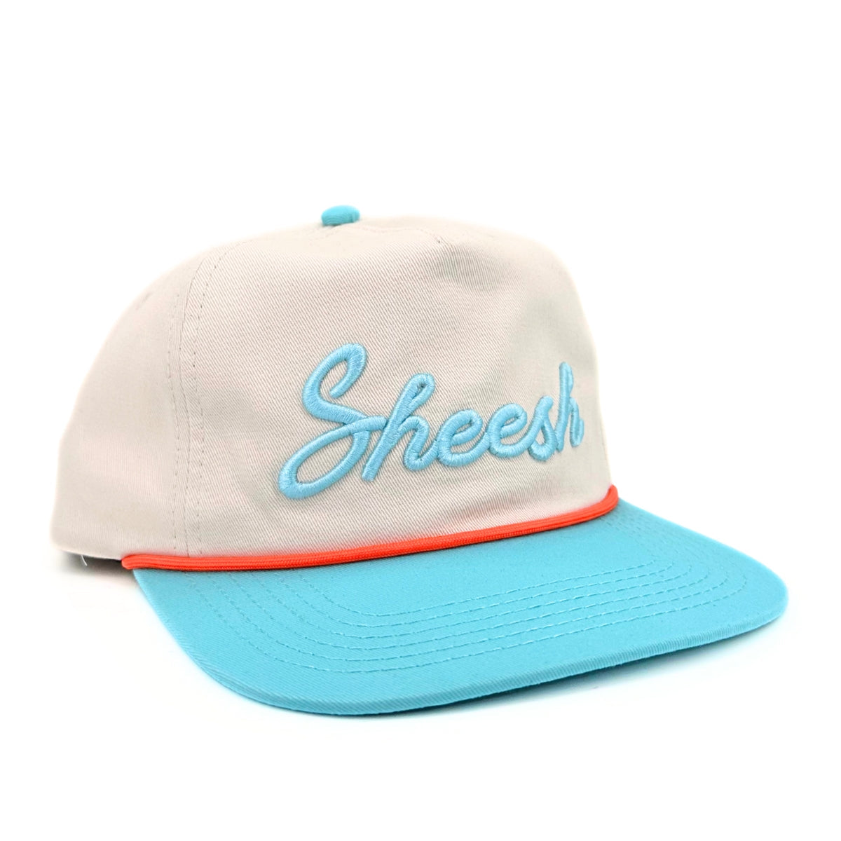 Sheesh Canvas hat in Natural and Aqua