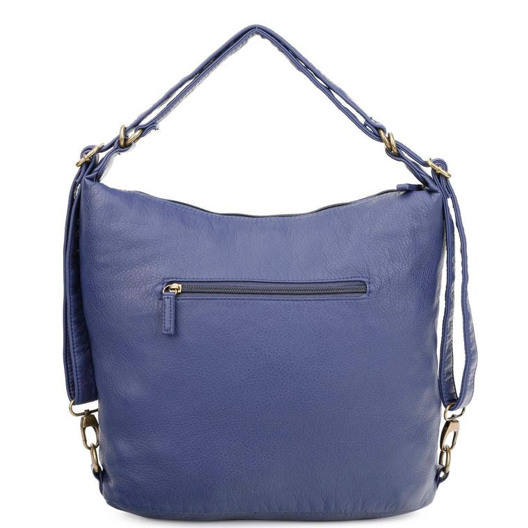 Convertible Crossbody Backpack - Navy Blue