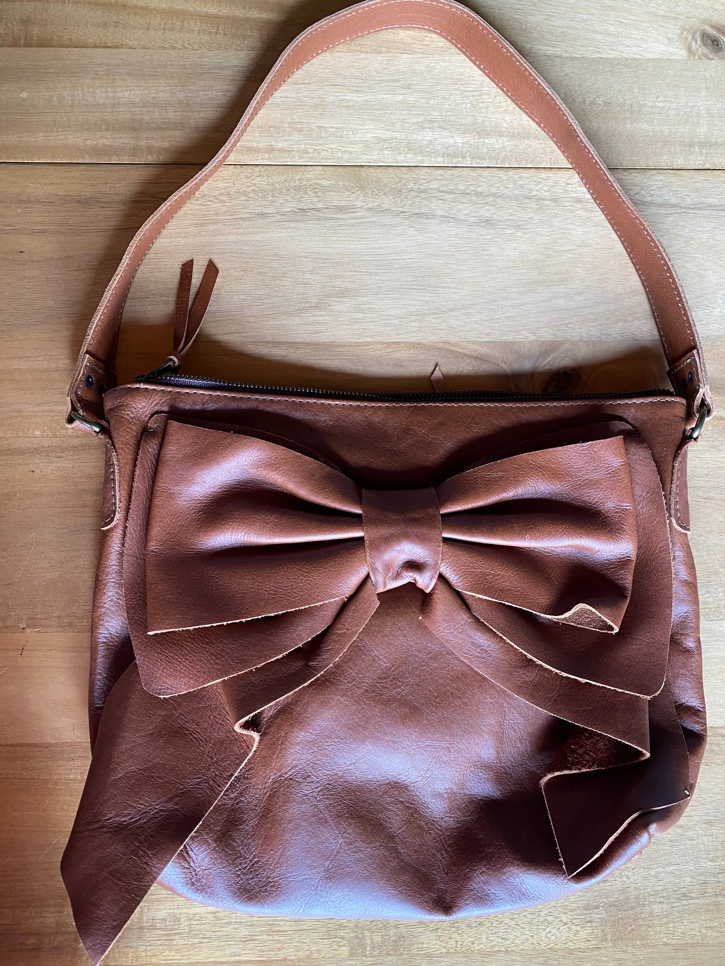 Leather Bow Bag