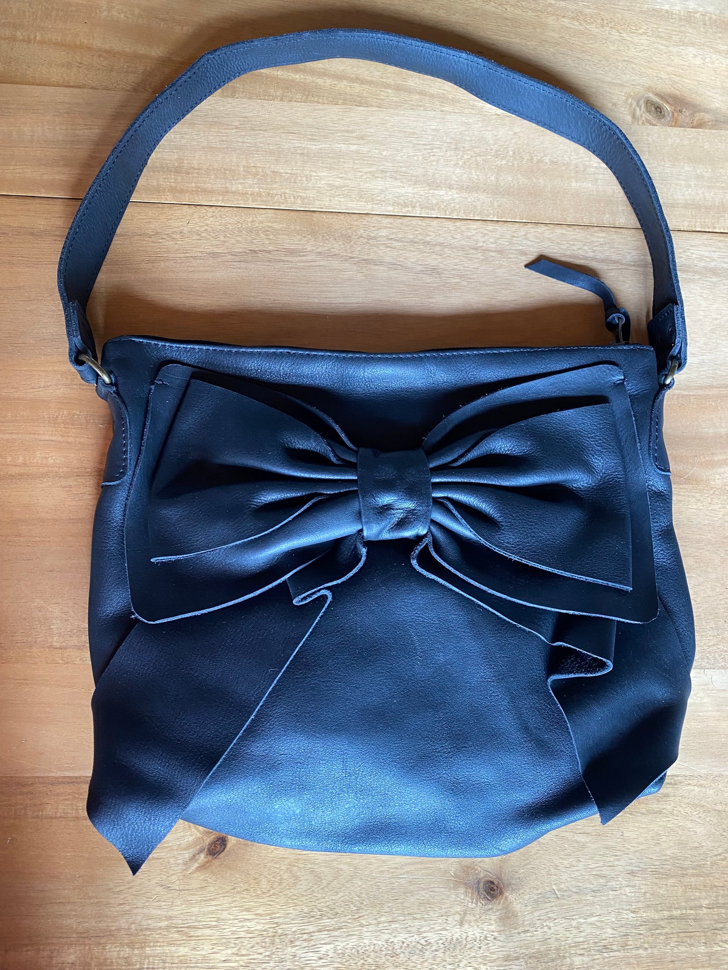 Leather Bow Bag