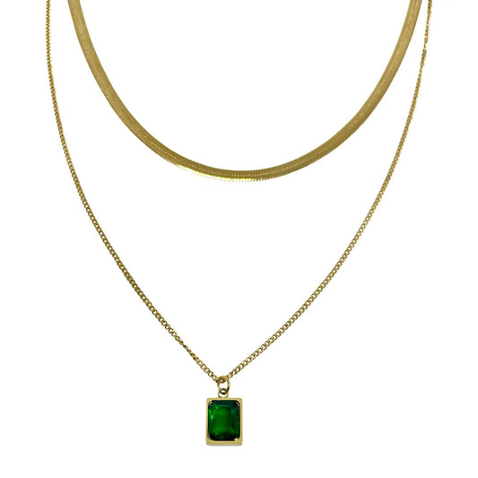 Emerald Double Necklace