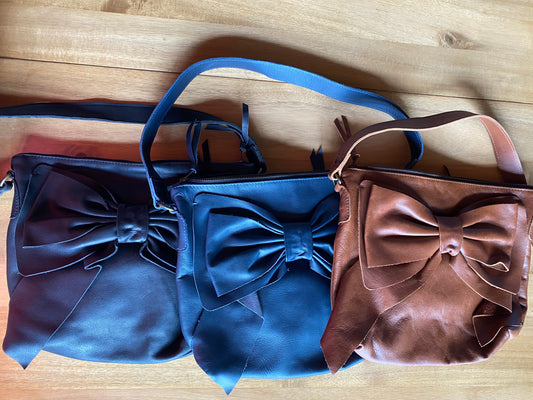 Leather Bow Bag