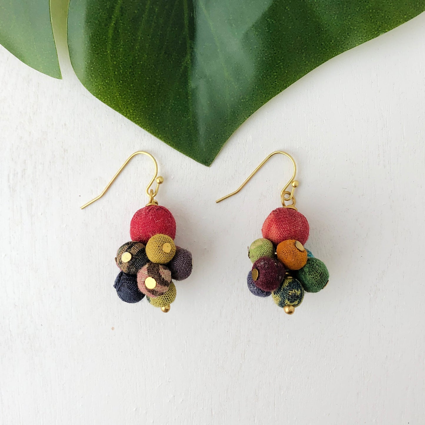 Kantha Cluster Earring