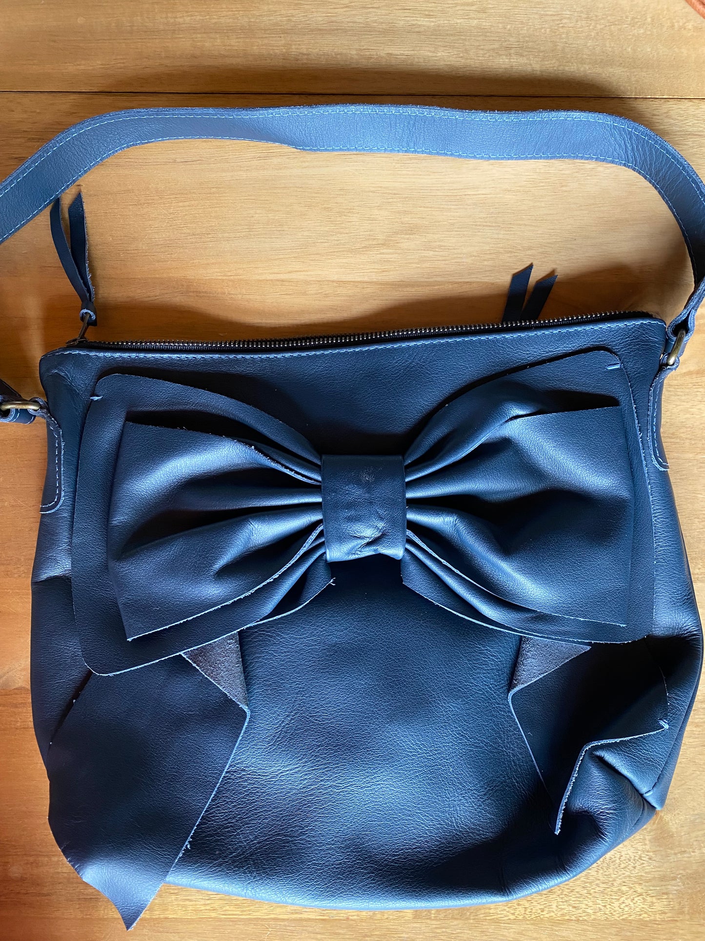 Leather Bow Bag