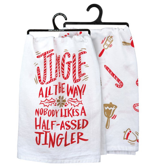 Jingler Holiday tea towel