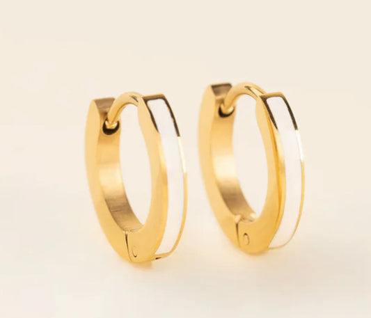Color Huggie Hoops