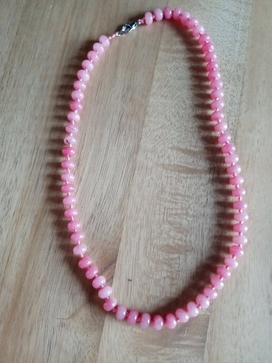 Pink Jade Necklace