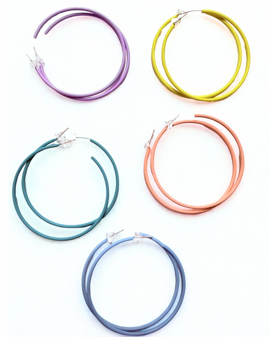 Big pastel Hoops
