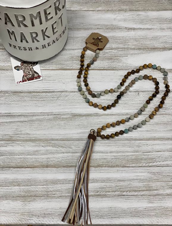 Boho Tribal Long Tassel Necklace