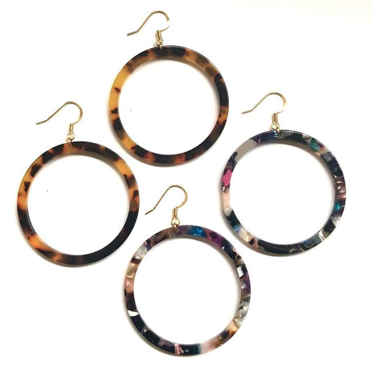 LEXI Tortoise shell Hoop Earrings