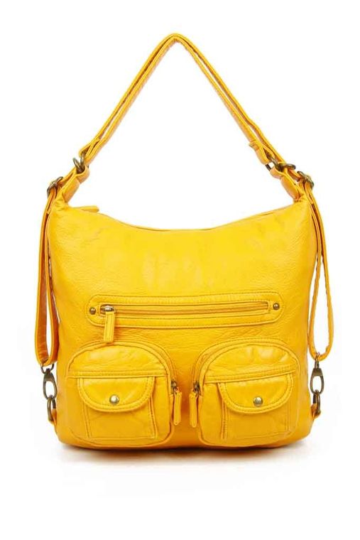 Convertible Crossbody Backpack - Honey Mustard