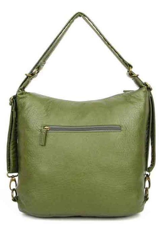 Convertible Crossbody Backpack - Army Green